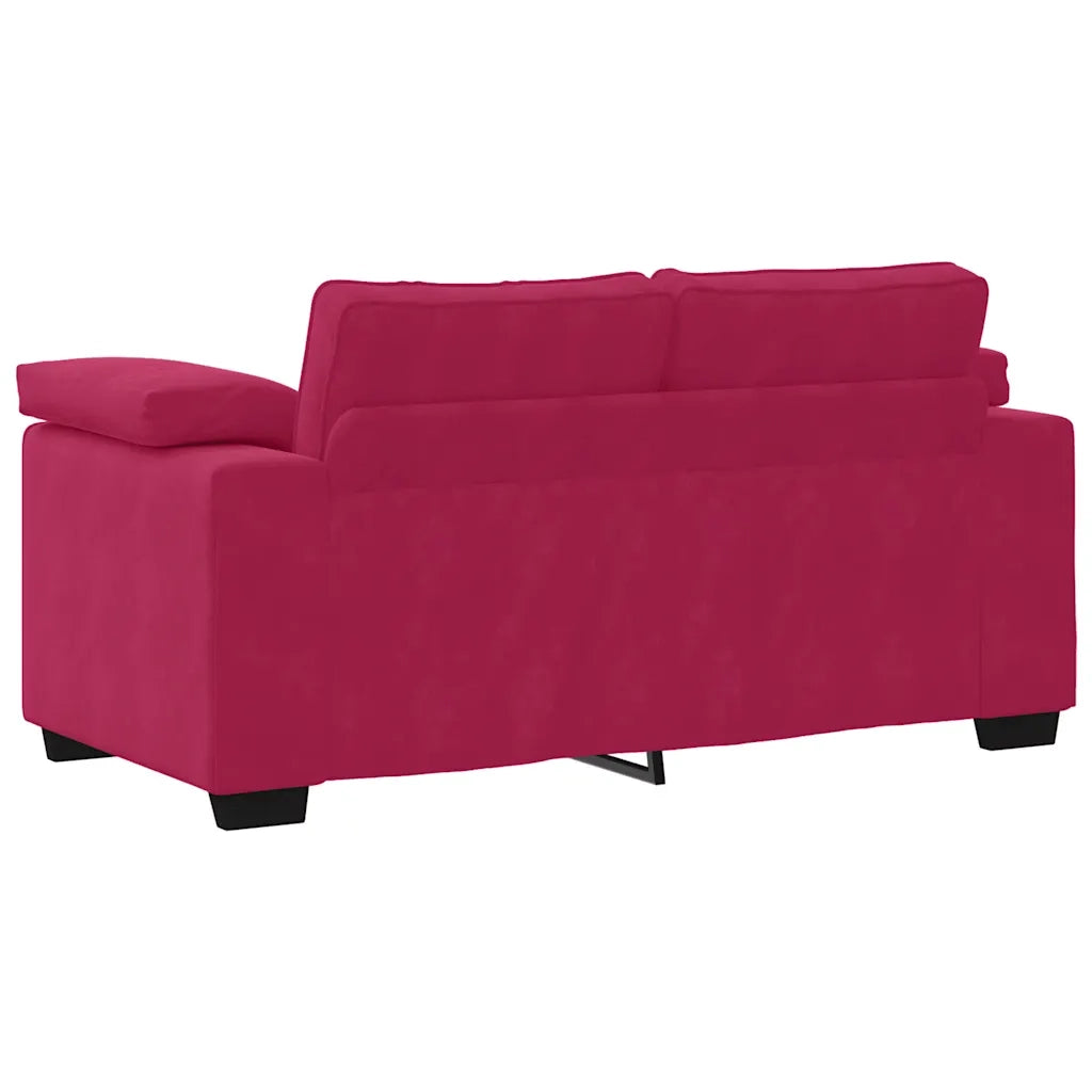 Divano Divanetto-Sofa Rosso Vino 120 cm in Velluto