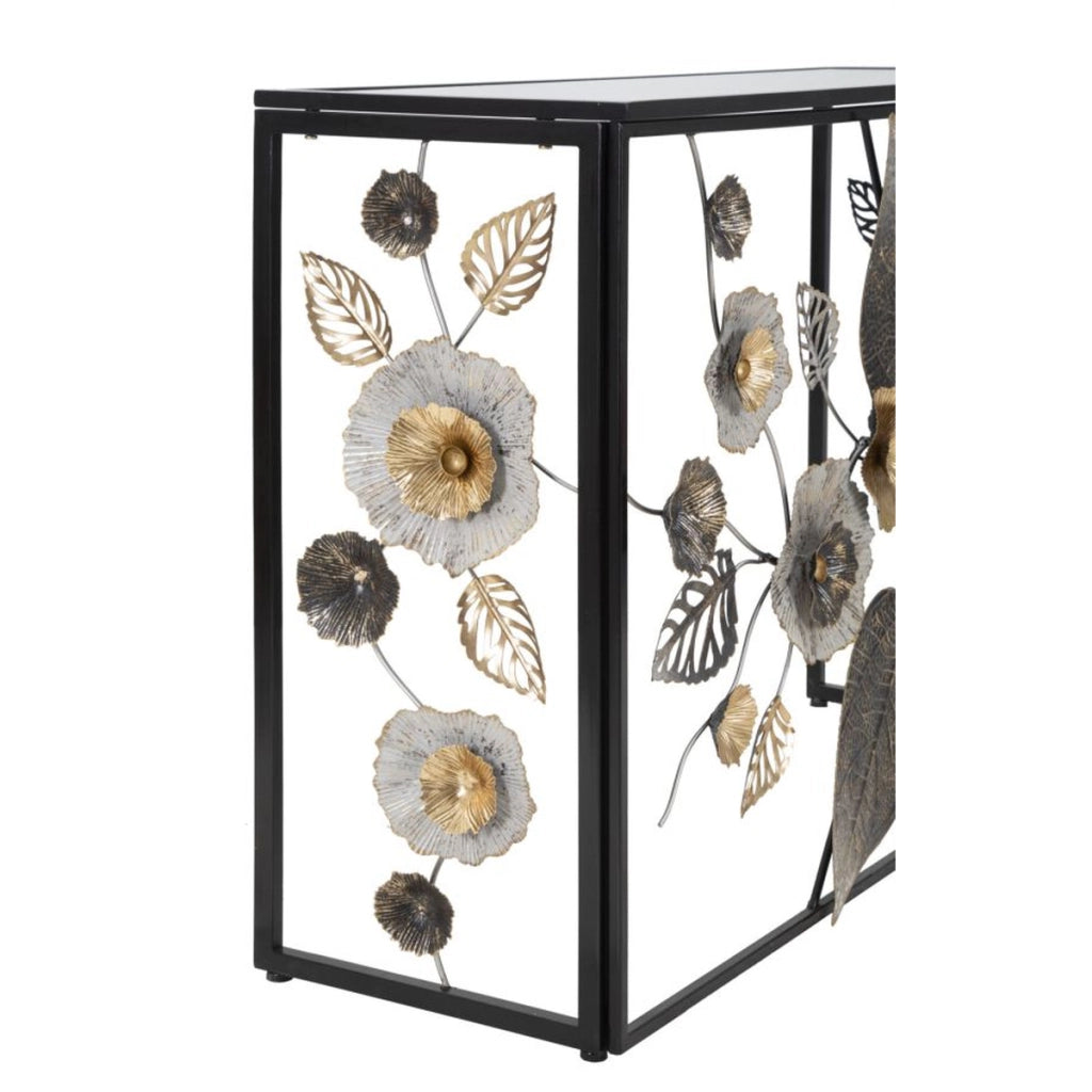 Tavolo Consolle Foglia 70, Multicolore, Metallo, 111,8x41,9x80 cm