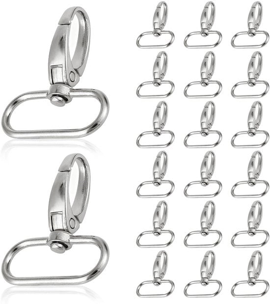 Anello di Trasformazione a Girovita - 20 Pezzi - Attacco di Carabina - Chiave da Parete - Cerniera di Borsa - Raccordo in Acciaio Inox - Multifunzionale