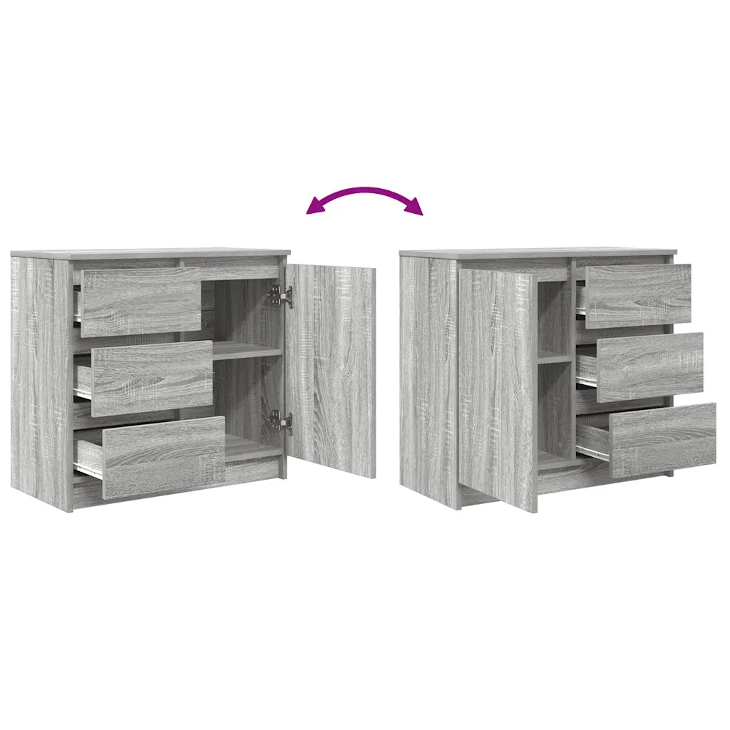 Credenza con Cassetto-Buffet-Armadio da cucina Grigio Sonoma 71x35x65 cm in Truciolato 990634