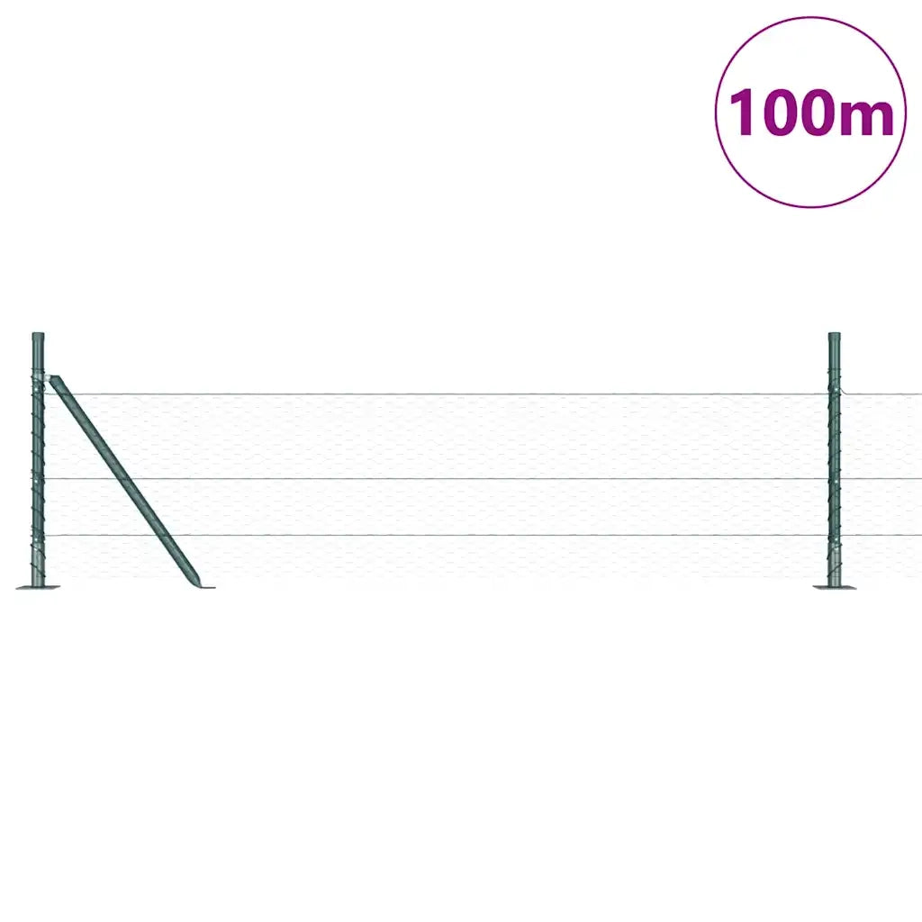 Palo della recinzione Verde 100 x 0,4 m (rete da 25 mm)