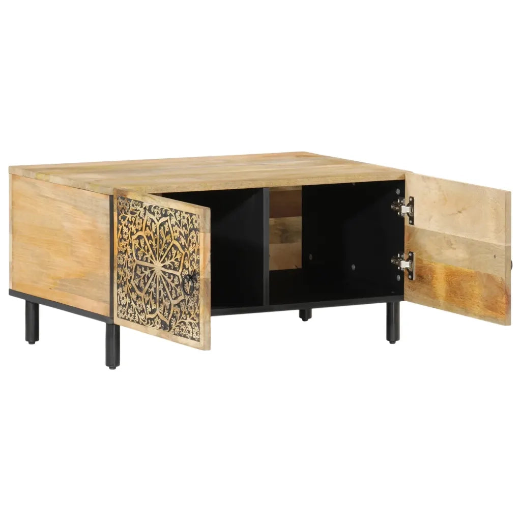 Tavolino da Salotto 80x50x40 cm Legno Massello di Mango 358217