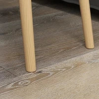 Set di 2 Tavolini Bassi Impilabili dal Design Scandinavo, Gambe in Legno e Piani in Legno, Naturale