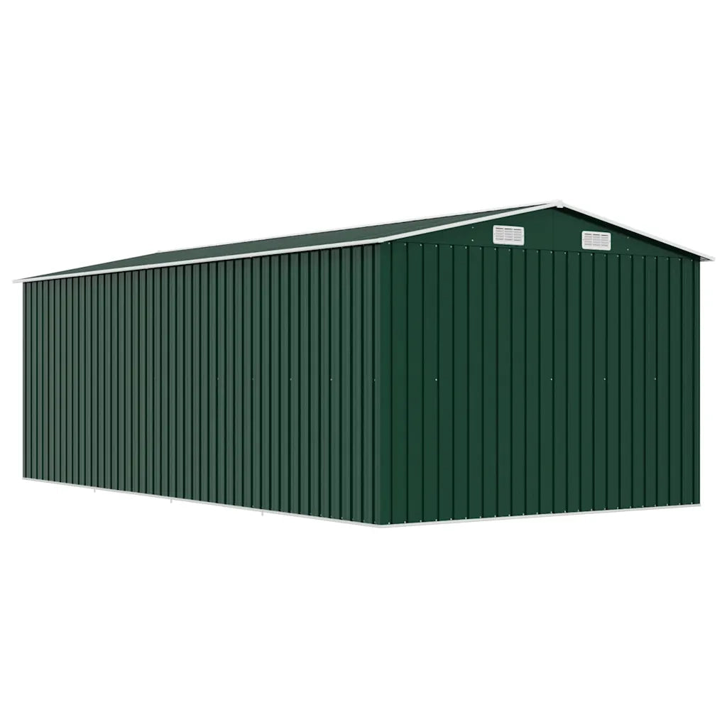 Casetta da Giardino 257x489x181 cm in Metallo Verde 143348