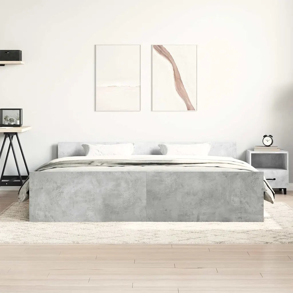 Giroletto con Testiera e Pediera Grigio Cemento 200x200 cmcod mxl 108005