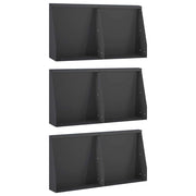 Muro di contenimento 6 pz 40 x 12 x 30 cm Acciaio Nero 3449135