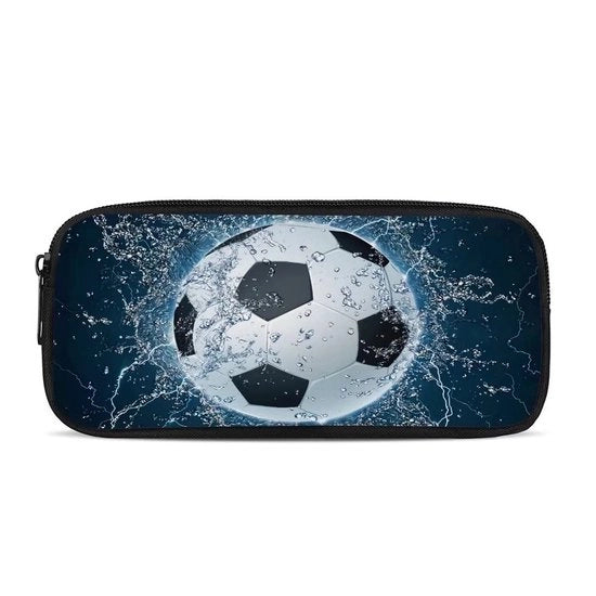 Etui acqua calcio grande capacità per bambini ragazzi e ragazze Tas scuola e ufficio Tas trucco Tas per penne e strumenti da scrivere