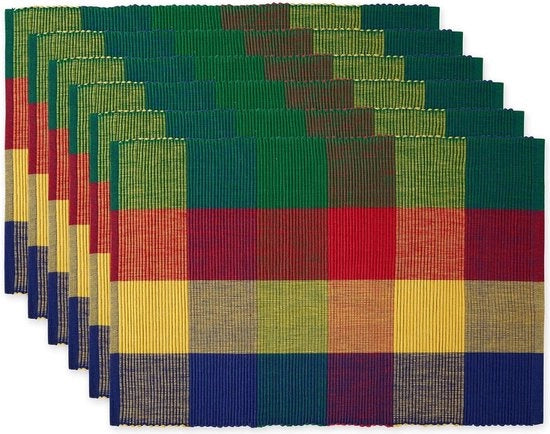 Tavolino in cotone 100%, set di tovaglioli, 13x19, copertura estiva, 6 pezzi