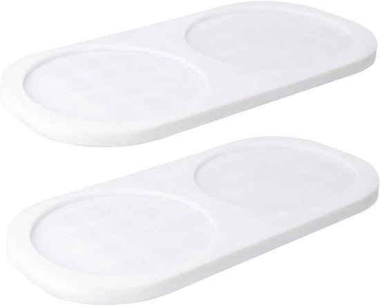 Onderzetter siliconen 2 in 1 per cucina e bagno con protezione antislip (bianco)