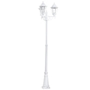 Lampione Esterno Classico Navedo Alluminio Bianco 3 Luci E27