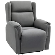 Poltrona Relax Reclinabile con Poggiapiedi ¨C Zephmum ¨C Tessuto Grigio Scuro 160¡ã