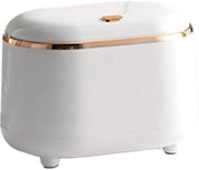 Mini Contenitore di Rifiuti con Coperchio a Pressione per Bagno 

Modello: Allecto Plus
Capacità: 5 litri
Materiali: Plastic
Dimensioni: 23 x 23 x 35 cm
Colore: Bianco
