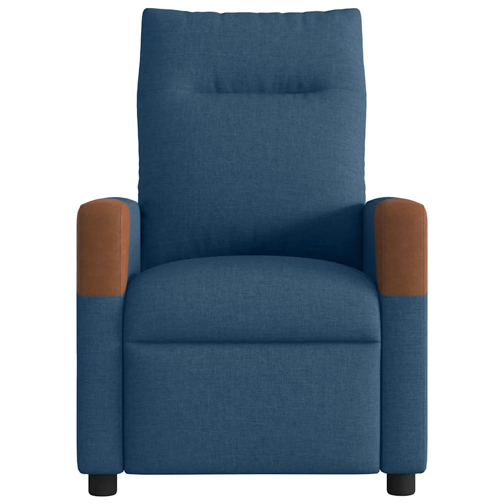 Poltrona Massaggiante | Sedia Relax Reclinabile Elettrica Blu in Tessuto
