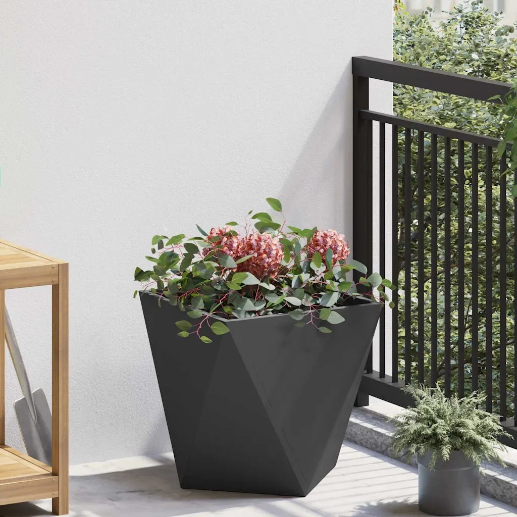 Fioriera | Cassetta per fiori | Vaso Nero 40 x 40 x 40 cm Acciaio