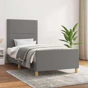 Giroletto senza Materasso Grigio Scuro 100x200 cm Tessuto 3124953