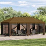 Copertura per Gazebo 6 x 3 m Tortora Poliestere 190 900428