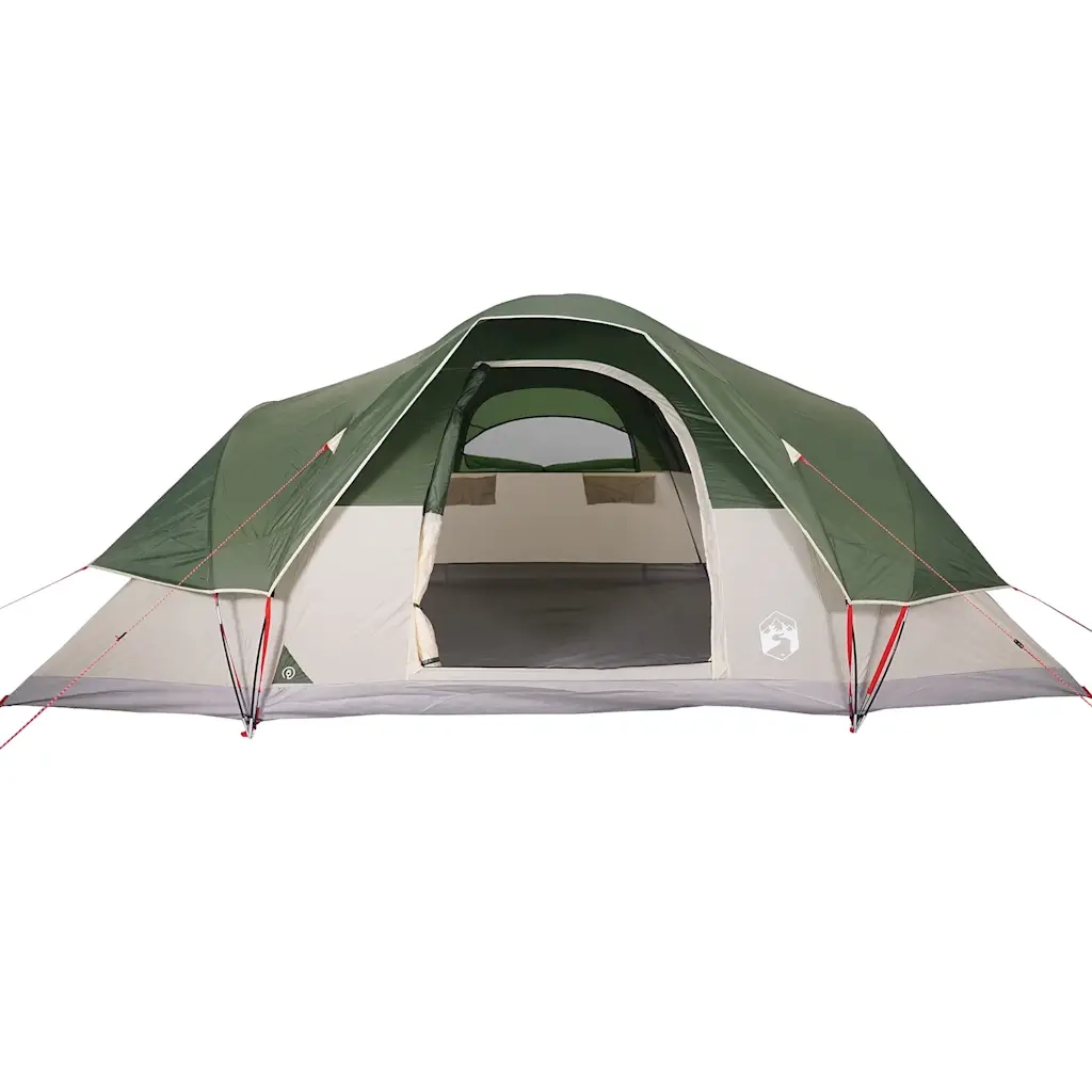 Tenda da Campeggio a Cupola per 9 Persone-Tenda per Escursionismo Verde Impermeabile