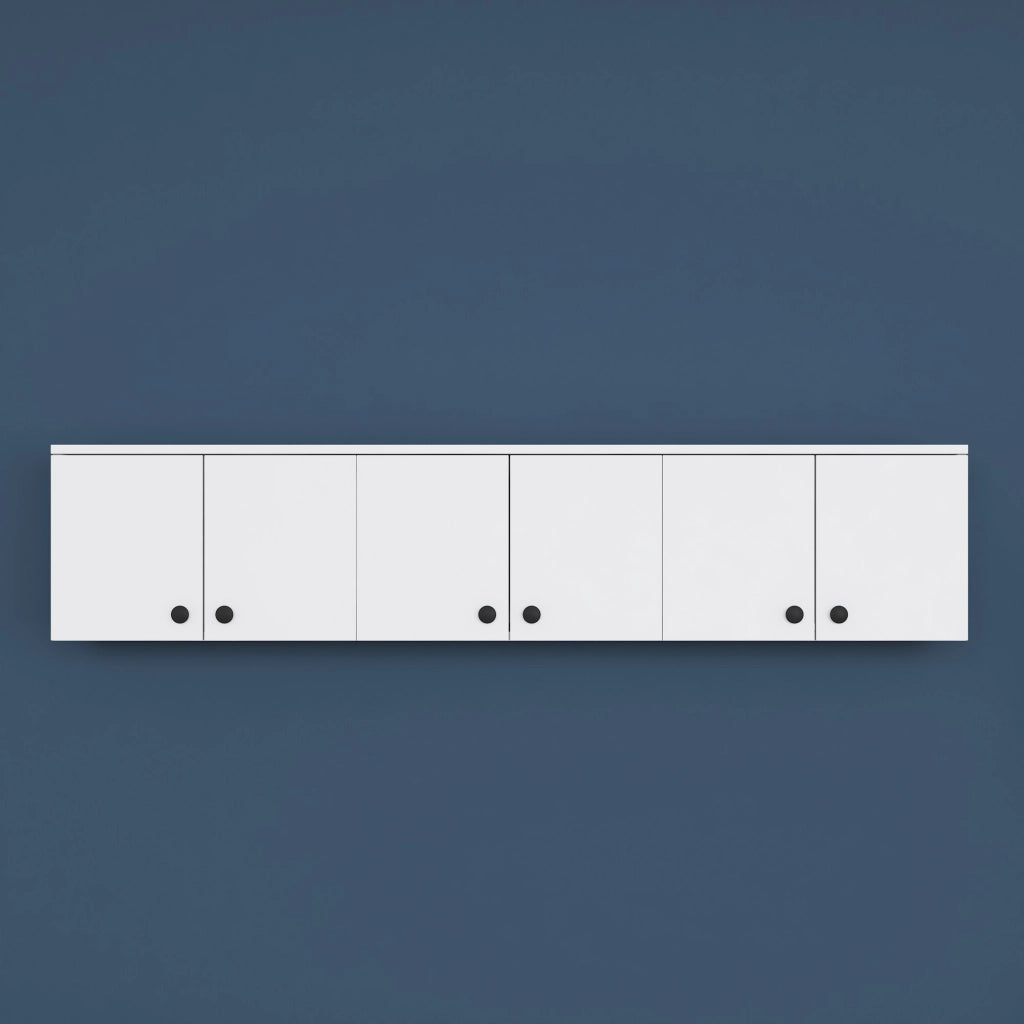 Jelsi, Mobile Pensile 6 Ante, 180x44h cm Bianco