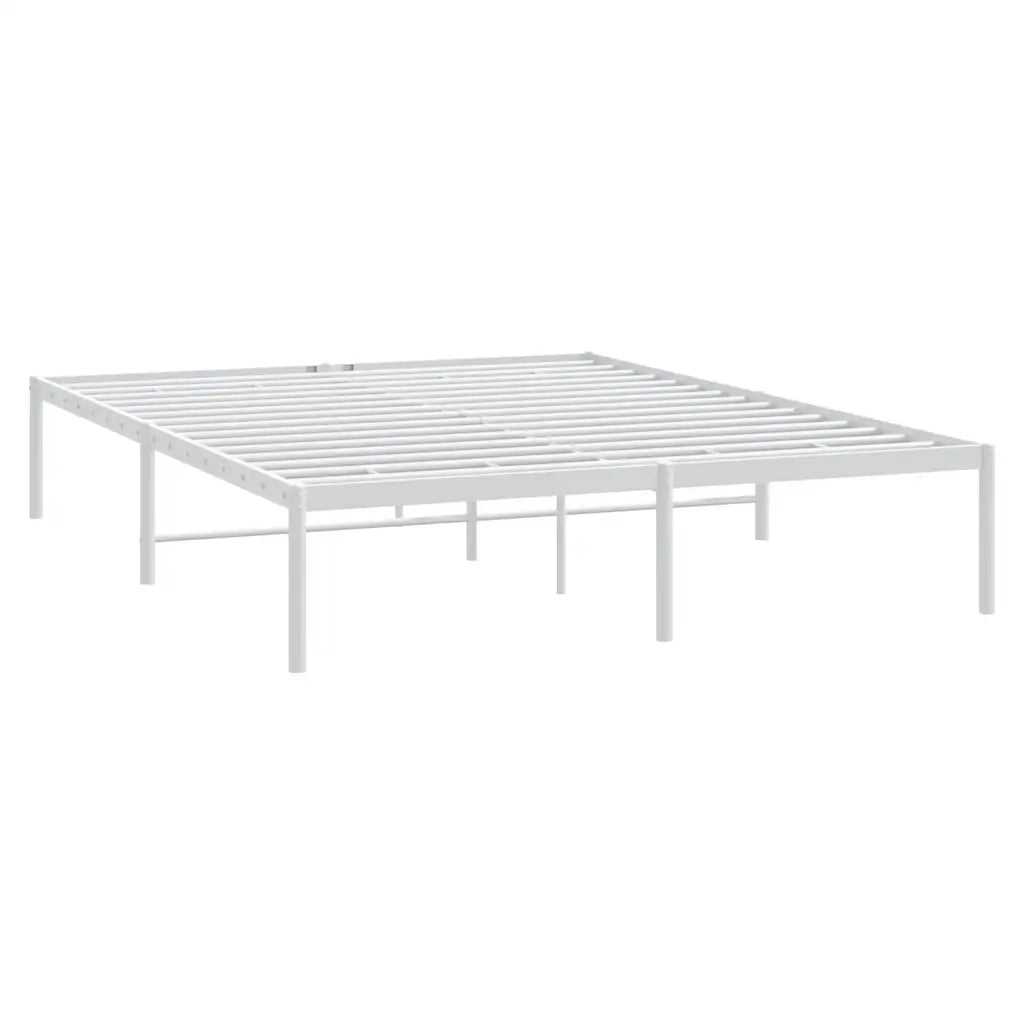 Giroletto-Struttura Letto in Metallo Bianco 140x200 cm 795809