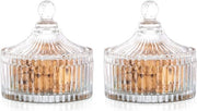 Vaschette in Vetro Vintage da 650 Ml per Conservazione di Dolci - Cioccolatini - Bocconi di Cioccolato - Biscotti - Zucchero - Regalo di Compleanno - Natale - Festa - Matrimonio - Cucina