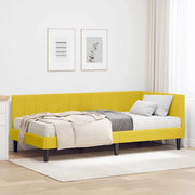 Struttura Letto Angolare con Materasso 2 pz-Giroletto con materasso Giallo Velluto 172996