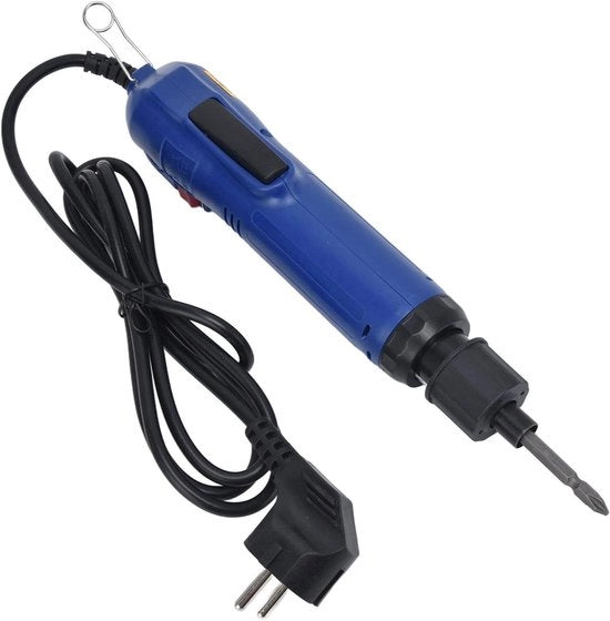 900 giri orizzontali Elettrico Attrezzi per serraggio a forma di chiave con manico destro e bit per serraggio, alimentato a 220V, con cavo per connessione a presa di corrente EU.