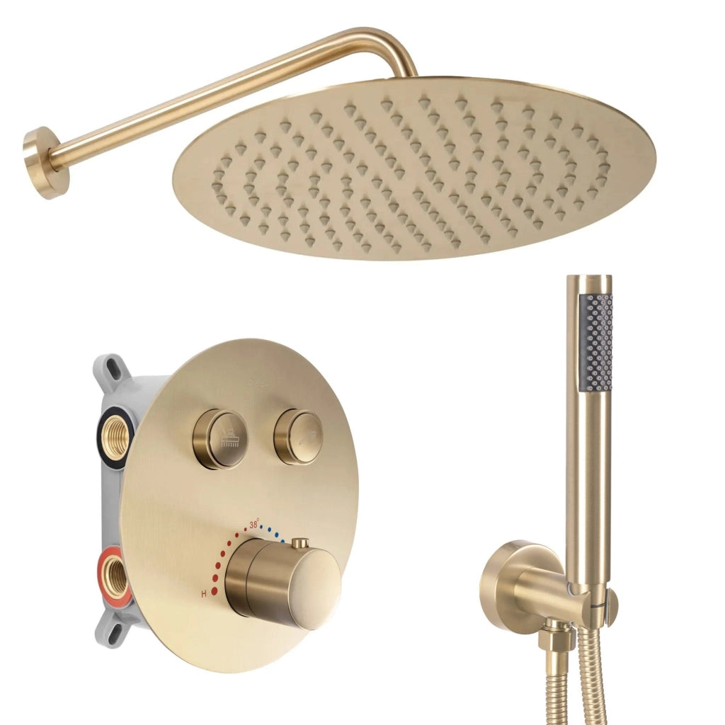 Set Doccia Da Incasso Rea Lungo Brush Gold Box