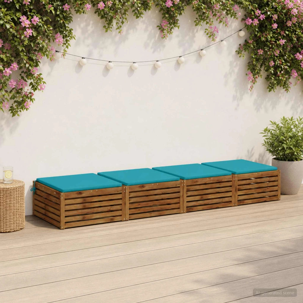 Cuscini per Sedia in 4 Pezzi SOEST 4 pz 100% Poliestere 944814