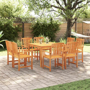 Set da Pranzo per Giardino 9 pcs Marrone 3375687