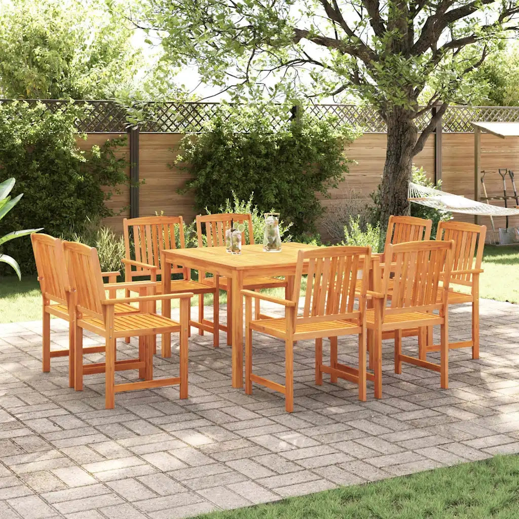 Set da Pranzo per Giardino 9 pcs Marrone 3375687