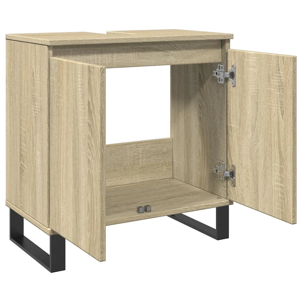 vidaXL Mobile da Bagno Rovere Sonoma 58x33x60 cm in Legno Multistrato