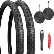 Set di pneumatici da bicicletta 29 pollici di alta prestazione - Set di pneumatici da corsa 700 x 38c con pneumatici interni e illuminatori di pneumatici - 30 PSI (2 pneumatici + 2 pneumatici interni + illuminatori di pneumatici)