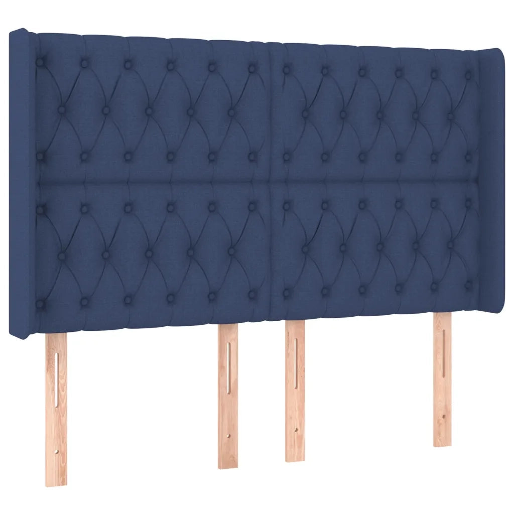 Testiera | Testata a LED Blu 163x16x118/128 cm in Tessuto