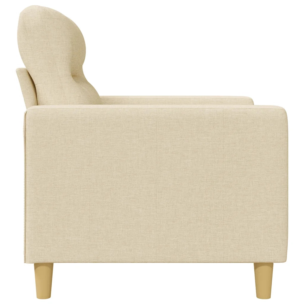 Divano a 3 Posti Crema 180 cm in Tessuto 359245