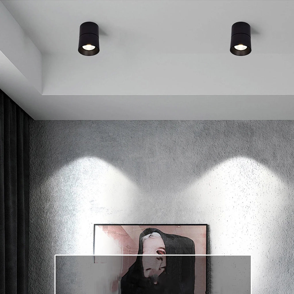Faretto LED Abruzzo Romeo 7W nero 4000K orientabile