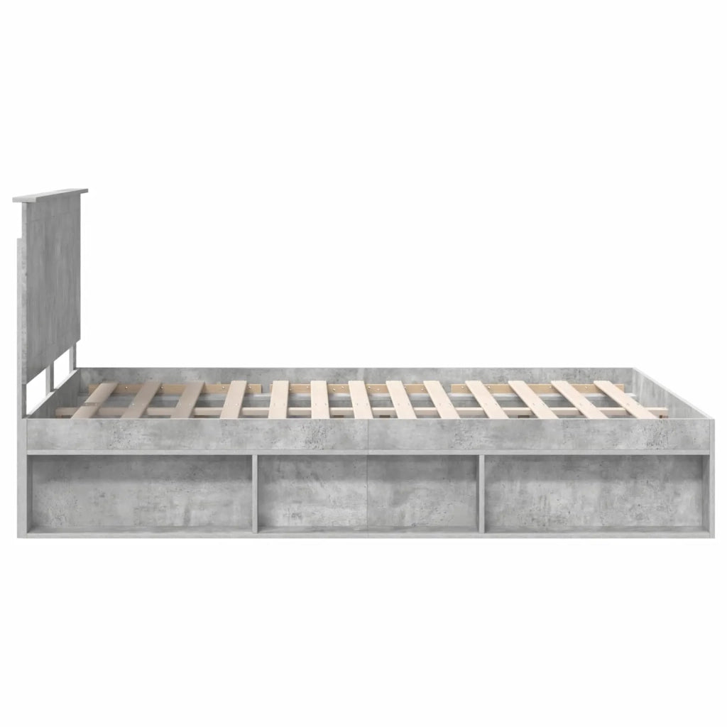 Struttura del letto Grigio Concretè 135 x 190 cm Pino massello 3411022