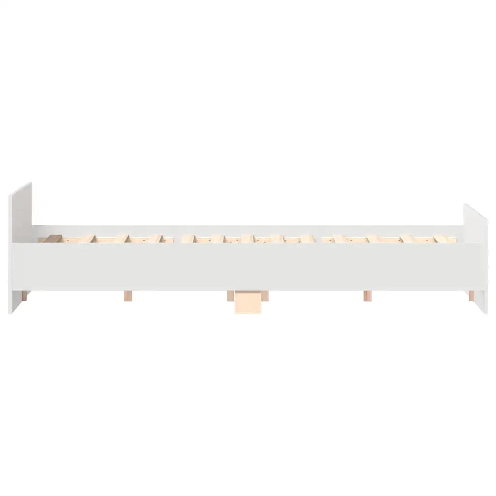 Giroletto con Testiera e Pediera-Struttura Letto Bianco 160x200 cm