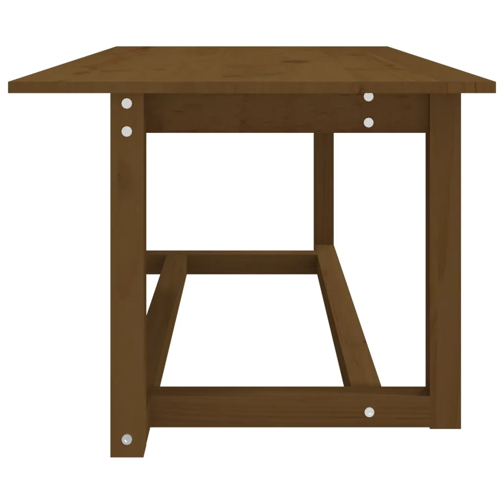 Tavolino da Salotto Miele 110x55x45 cm Legno Massello di Pino cod mxl 25686