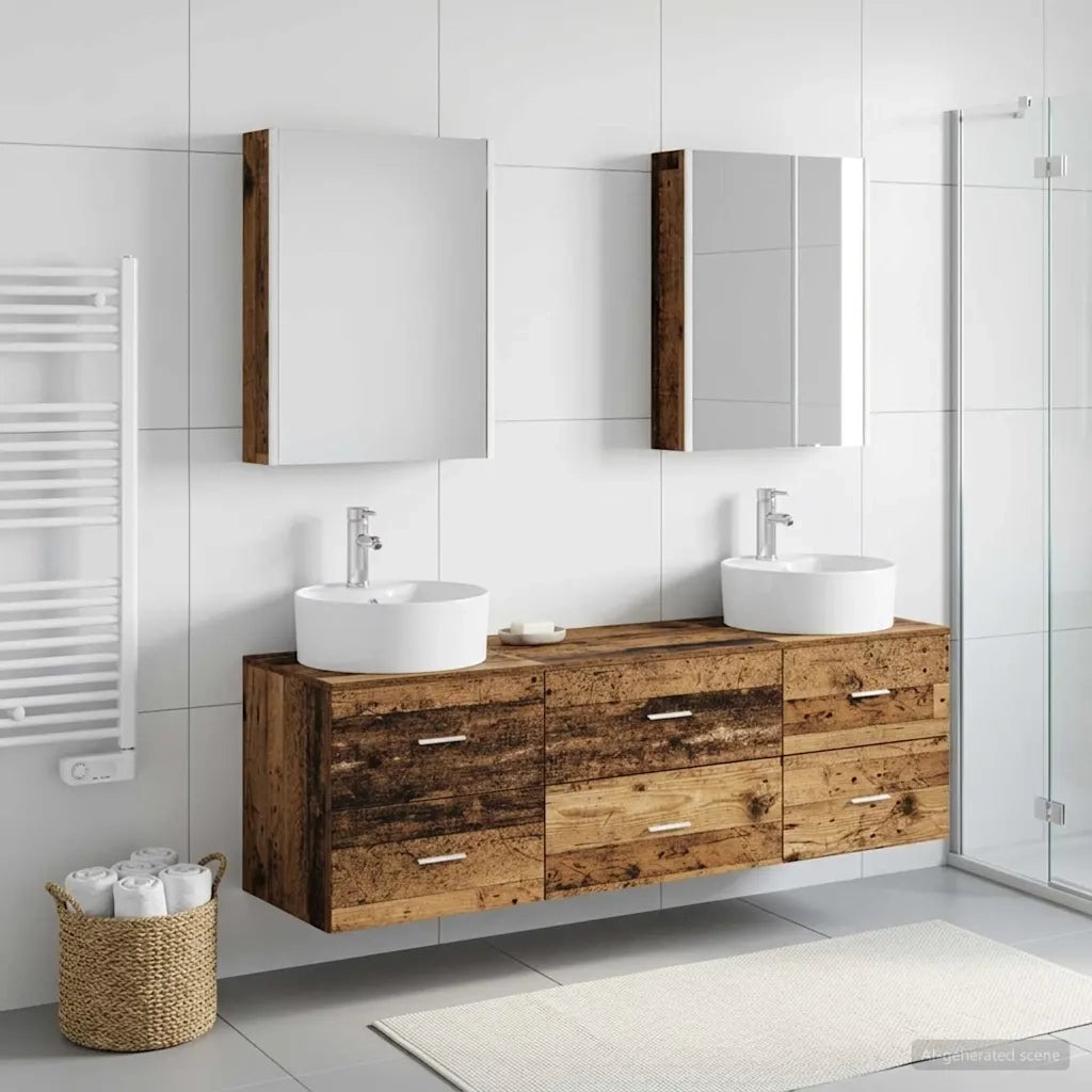 Set di mobili per il bagno 5 pcs Legno antico 3406893