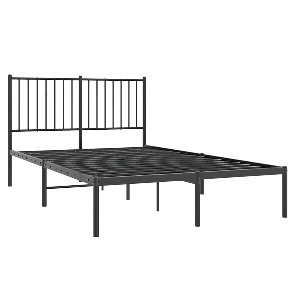 Giroletto con Testiera in Metallo Nero 120x190 cmcod mxl 81788