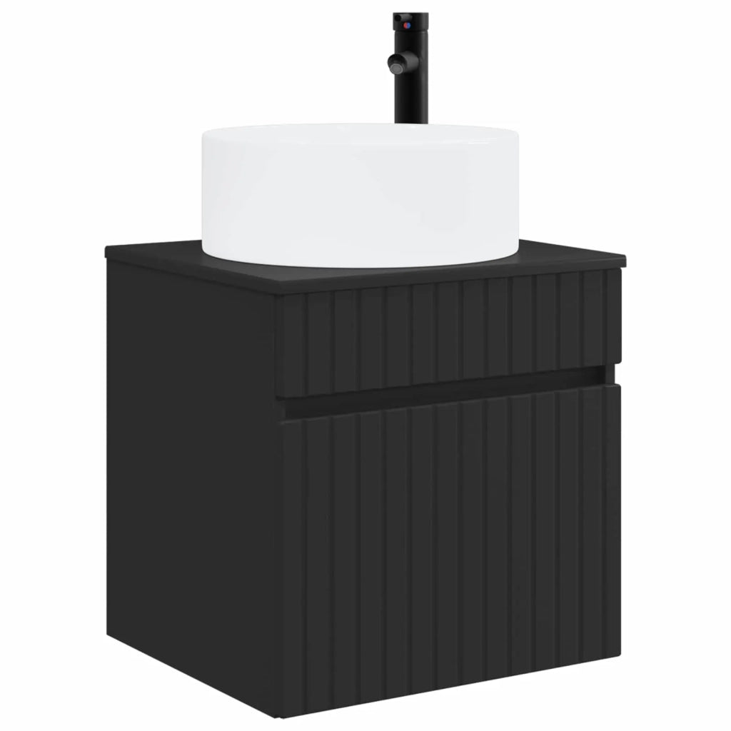 Mobile lavabo da parete Nero 49 x 44,5 x 65,5 cm