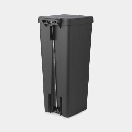 Brabantia 800023 StepUp Pattumiera a Pedale 40L con Porta Etichette a Click e Chiusura Soft-Stop colore Grigio Scuro