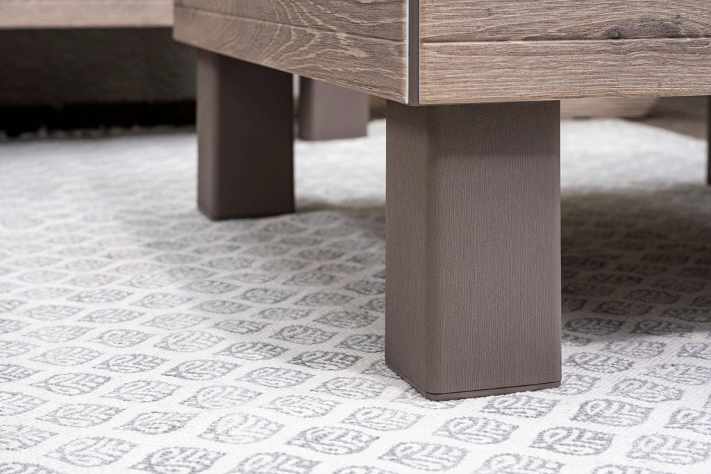 Tavolino Keter Elements 65x65x29 cm Effetto Legno Ashwood e Cappuccino