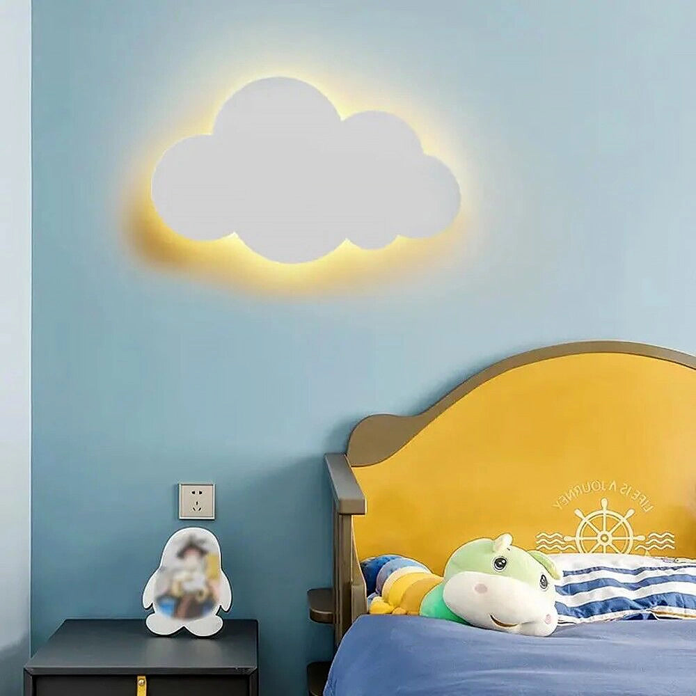 APPLIQUE LAMPADA DA PARETE PER INTERNI LUCE MURO A LED FORMA NUVOLA BIANCA 9W