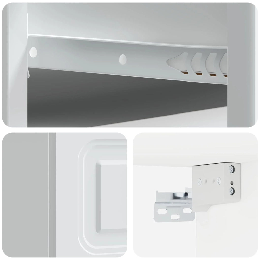 Mobiletto da notte a muro con cassetto Bianco 34,5 x 33 x 20 cm 899275