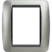 Living Int. - Placca 3+3 posti acciaio spazzolato - L4826ACS