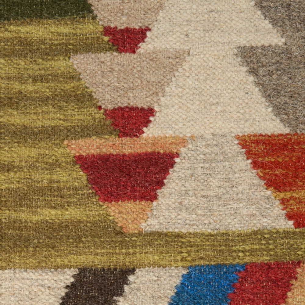 Tappeto kilim di lana multicolore fatto a mano 80 x 150 cm soggiorno camera da letto