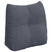 Cuscino per Schiena | Cuscino dorsale Grigio scuro 45 x 24 x 50 cm Velluto