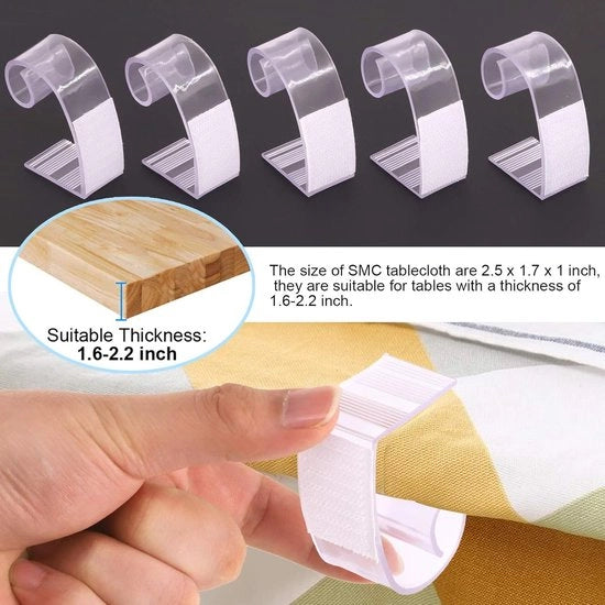 30 Pacchi di Clip per Tavolo con Gancio e Anello per Tavolo per 2,7-2,8 cm Tavolo Ideale per Eventi Indoor Outdoor Feste Matrimoni Feste Picnic