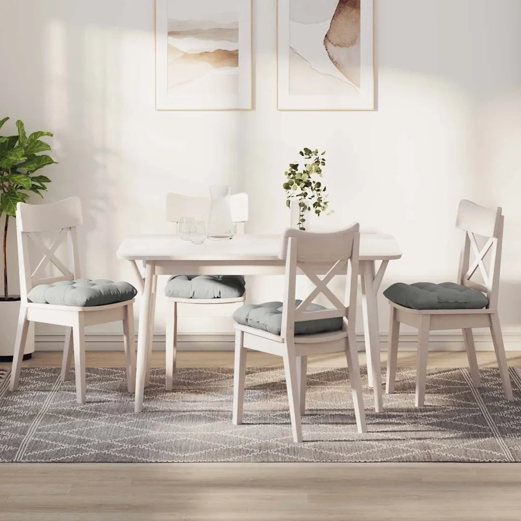 Cuscini per Seduta 4 pz | Cuscini per sedie Grigio chiaro 45 x 45 cm